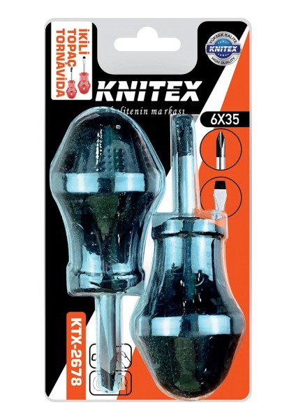 2pcs - Yıldız-Düz Topaç Tornavida Seti 6X35 (5324)