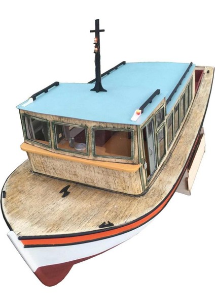 Türk Model 1/12 126 Beşiktaş Motoru, 77 Cm. Ahşap Model Kiti