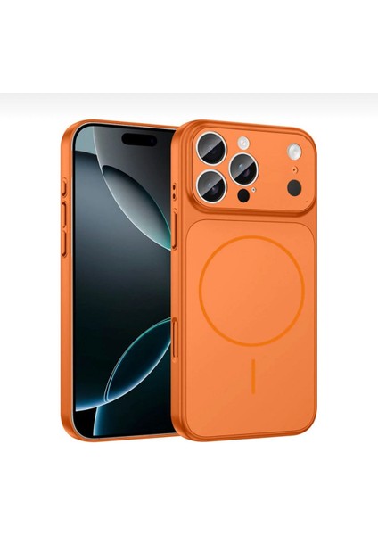 iPhone 13 Pro Max Uyumlu 17 Pro Max Görünümüne Çeviren Magsafe Özellikli Glass Telefon Kılıfı