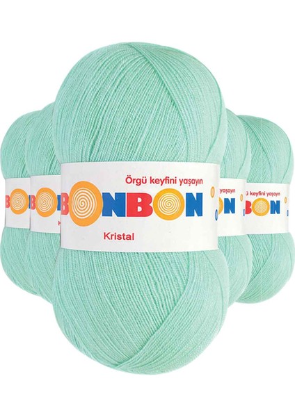 5 Adet Kristal El Örgü Lif Ipi Su Yeşili 98329