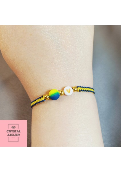 Fenerbahçe Kalpli Top Boncuklu Taraftar Makrome Bileklik – El Yapımı Sarı Lacivert Unisex Hediyelik Takı - Fenerbahçe Bileklik - Makrome Bileklik - Sarı Lacivert Taraftar Bileklik fiyatları