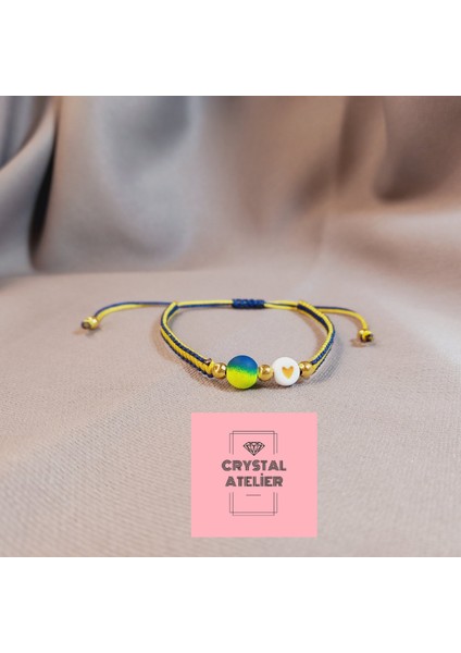 Fenerbahçe Kalpli Top Boncuklu Taraftar Makrome Bileklik – El Yapımı Sarı Lacivert Unisex Hediyelik Takı - Fenerbahçe Bileklik - Makrome Bileklik - Sarı Lacivert Taraftar Bileklik modelleri