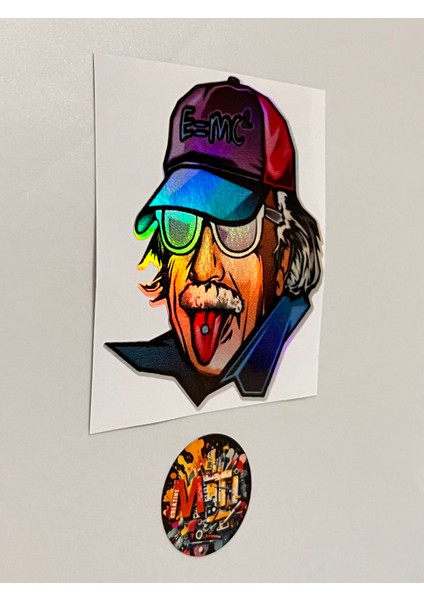 Albert Einstein Sticker Araba Motosiklet Kask Laptop Cam Etiket Sticker Baskı 9,5X10,5CM modelleri
