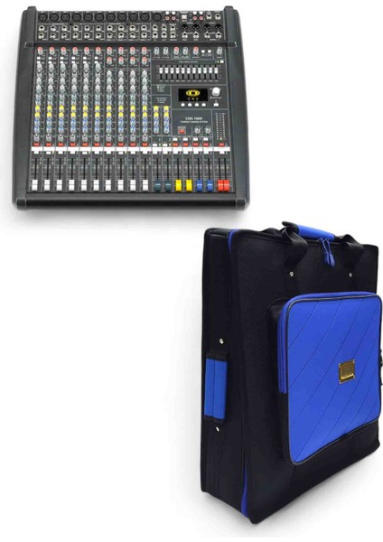 Cms 1000 Mikser Için Uyumlu Soft Case Çanta Kılıf - Siyah Mavi.