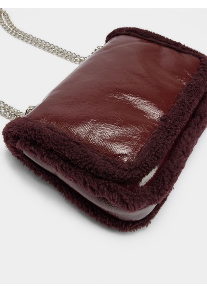 Suni Kürk Kenarlı Omuz Çantası modelleri