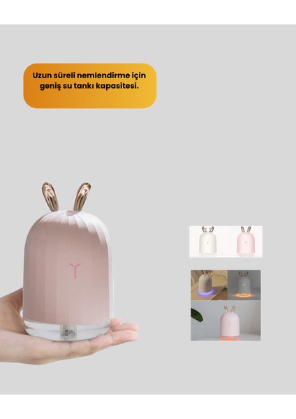 200 ml Ultrasonik Aroma Difüzör ve Hava Nemlendirici Gece Lambalı - N852J885-M56852 indirimleri