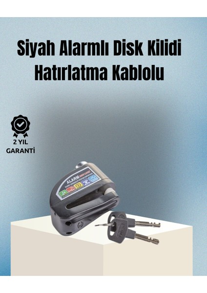 Motosiklet ve Bisiklet Için 6mm Pinli Alarmlı Disk Kilidi - N715J987-M77715