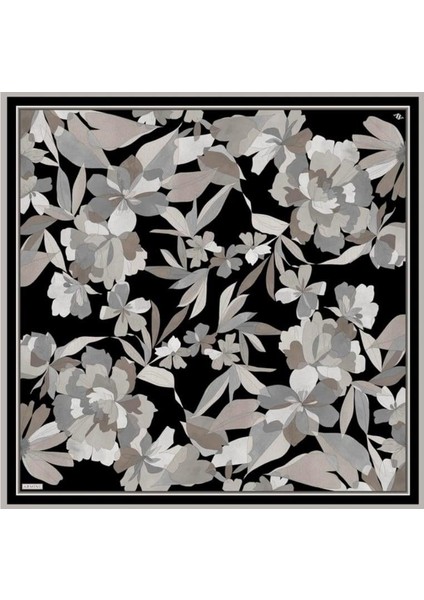 Armine Ipek Eşarp 2025 Yaz - 9312-07 Siyah Krem Sura