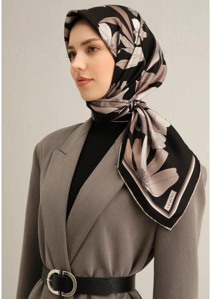 Armine Ipek Eşarp 2025 Yaz - 9312-07 Siyah Krem Sura fiyatları