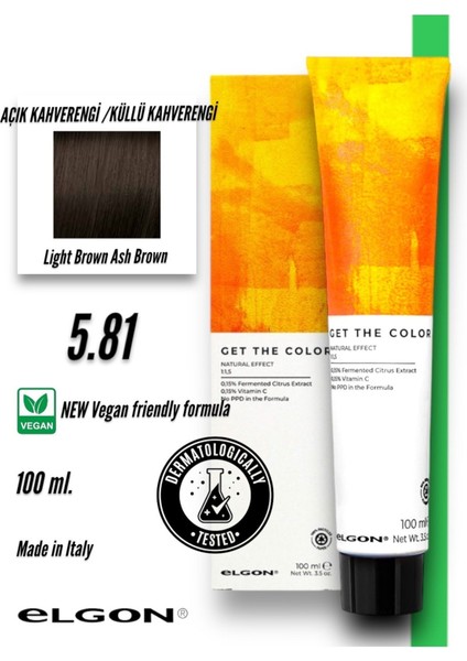 Get The Color 5.81 Profesyonel Saç Boyası (100 Ml.) (Oksidansız)