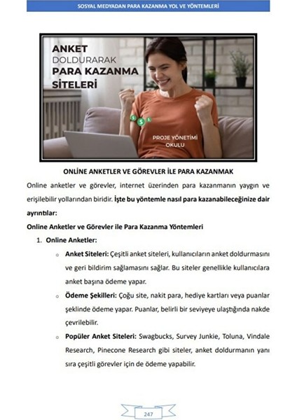 Pdf Internet ve Sosyal Medyadan Nasıl Para Kazanılır Kitabı? (340 Sayfa-Renkli) fırsatları