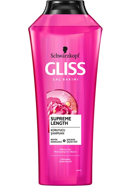 3 Adet Gliss Şampuan 400 ml Supreme Length