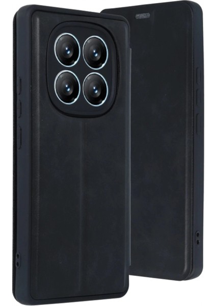 Xiaomi Redmi Note 14 Pro 4g Kılıf Flip Cover - Siyah modelleri