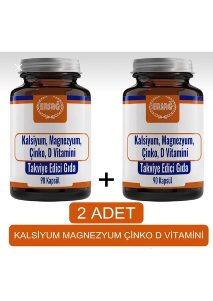 Kalsiyum Magnezyum Çinko D Vitamini x 2 Adet