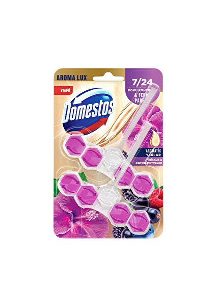 3 Adet Domestos Wc Blok Hibiskus ve Kırmızı Meyveler Lux 2x5'li