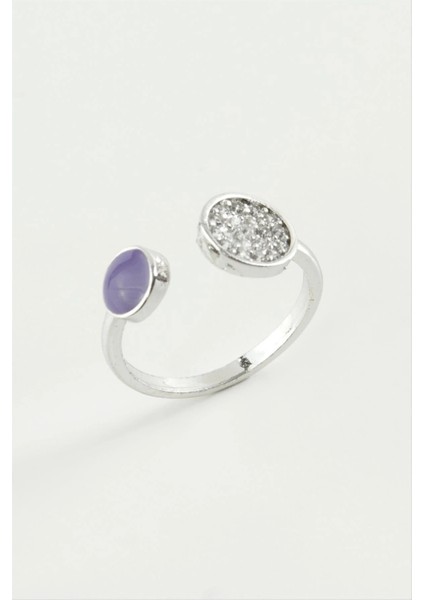 Yuvarlak Taşlı Mineli Eklem Yüzük fiyatları