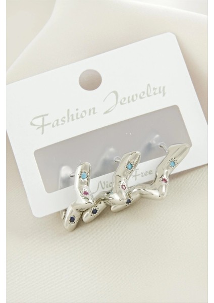 3 Adet Yıldız Zirkon Taşlı Küpe