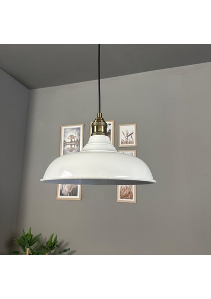 Nota Beyaz Tekli Avize Lale Başlık Salon Mutfak Koridor Hol Otel Cafe Avizesi Lamba Aydınlatma