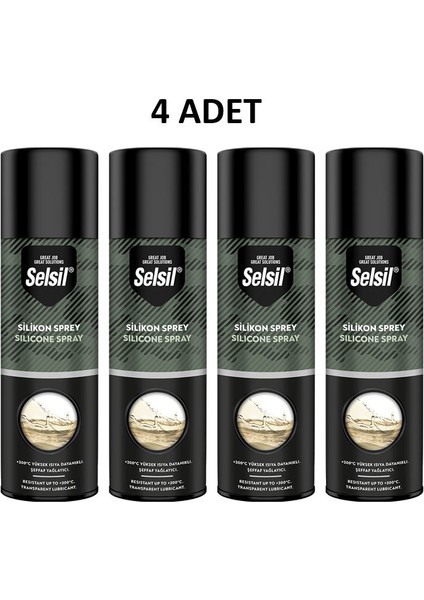 Silikon Sprey 200 ml 4 Adet