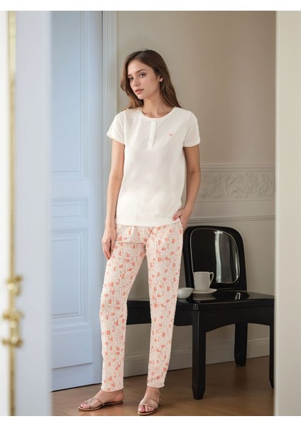 Kadın Giyim Kısa Kollu Ikili Pijama Takımı LL.AR01.NE00.TT10 modelleri