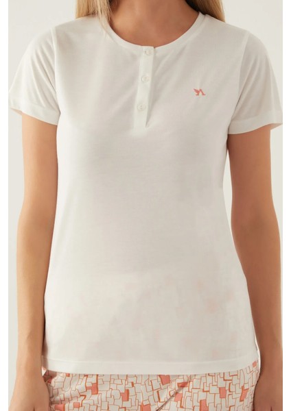 Kadın Giyim Kısa Kollu Ikili Pijama Takımı LL.AR01.NE00.TT10 fırsatları