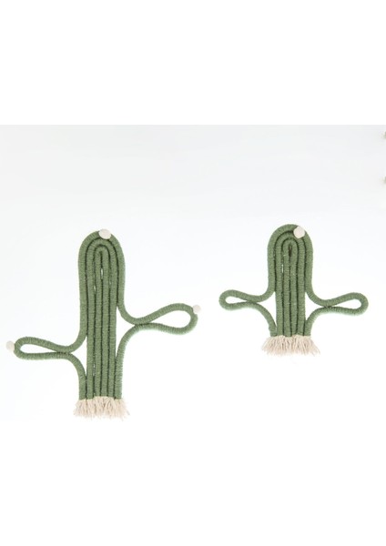 Deco Cactus 2'li Dekoratif Süs - Yeşil