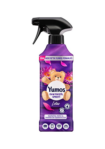 2 Adet Yumoş Oda Kokusu Sprey 450 ml Lotus
