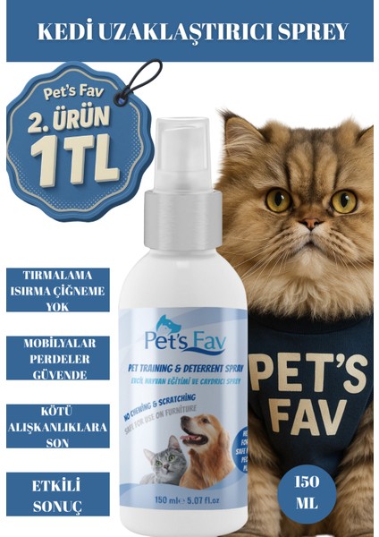 Kedi Tuvalet Eğitimi, Doğal Uzaklaştırıcı Sprey, Caydırıcı, Tırmalama ve Isırma Önleyici