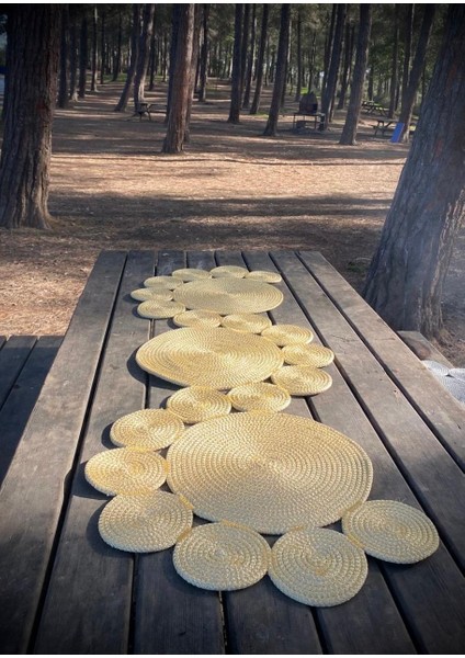 Jüt, Hasır, Dekoratif Masa Örtüsü, Runner, Amerikan Servis, Sehpa Örtüsü modelleri