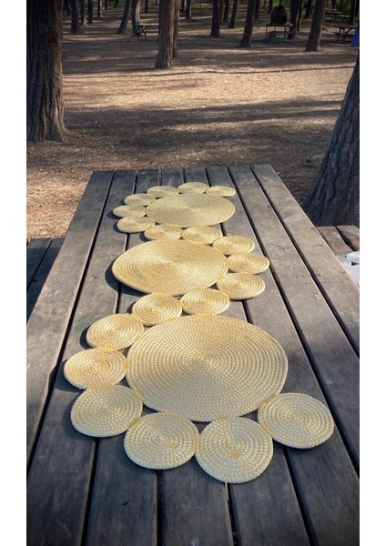 Jüt, Hasır, Dekoratif Masa Örtüsü, Runner, Amerikan Servis, Sehpa Örtüsü fırsatları