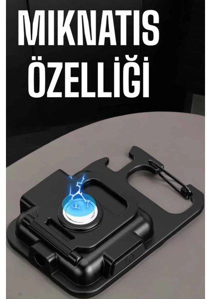 Kamp Işığı Çok Fonksiyonlu Taşınabilir Anahtarlık Kapak Açma Manyetik Özelliği