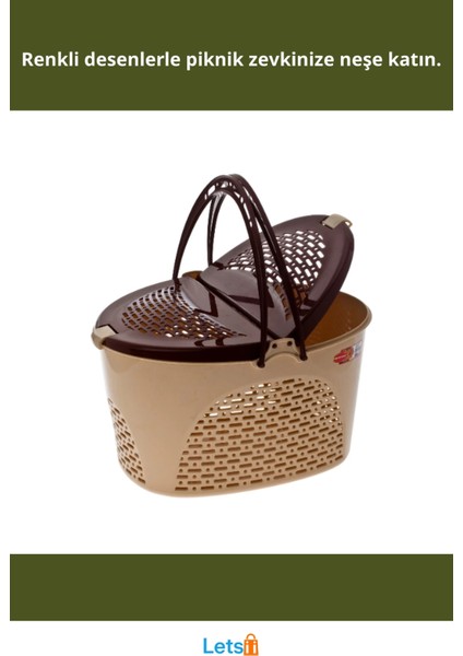 Rahat Kullanımlı Küçük Oval Piknik Sepeti fiyatları