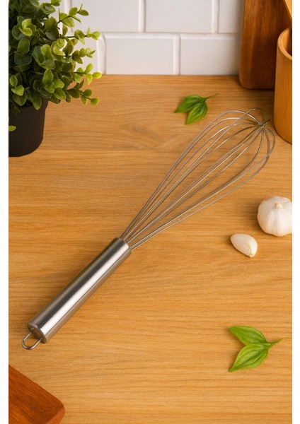 Paslanmaz Çelik Çırpıcı 30 cm Pratik Yumurta Sos Karıştırıcı Çırpma Teli