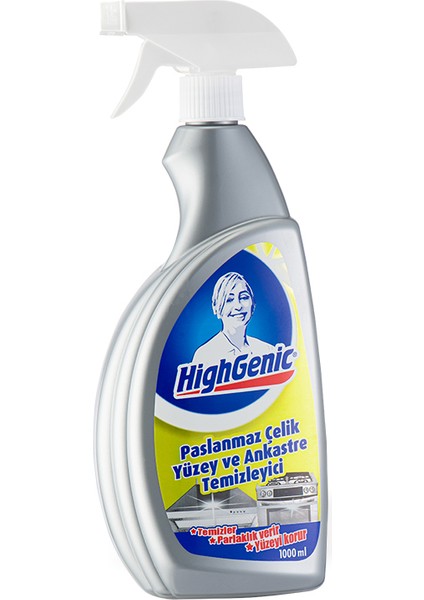 2 Adet Highgenic Paslanmaz Yüzey ve Ankastre Temizleyici 1000 ml fiyatları