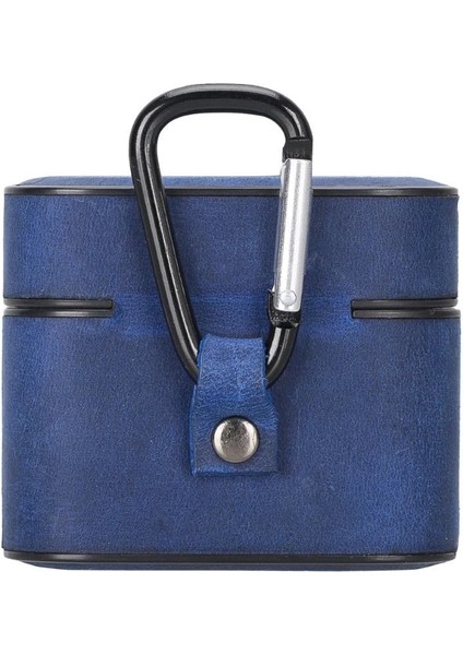 Casquet Apple Airpods 3.nesil Uyumlu Deri Kılıf G21 Mavi modelleri