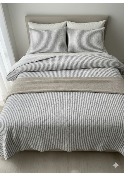 %100 Pamuk Çift Kişilik Kapitone Yatak Örtüsü 240X260 –