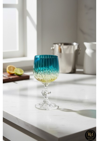 Kristal Ayaklı Lüks Dekor Bardak