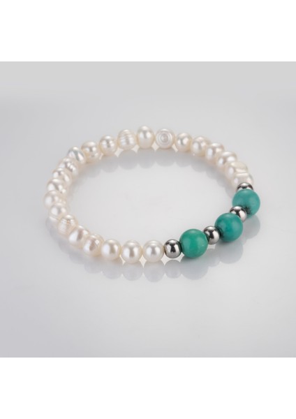 Gerçek Inci Turkuaz Taşı Bileklik MKT.1.10001.1 fiyatları