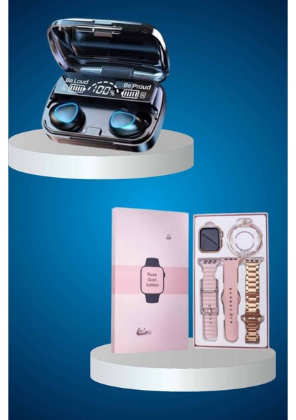 Aksesuar Hediyeli Akıllı Saat ve Dijital Göstergeli Powerbankli Bluetooth Kulakl? - M508B907-N02 indirimleri