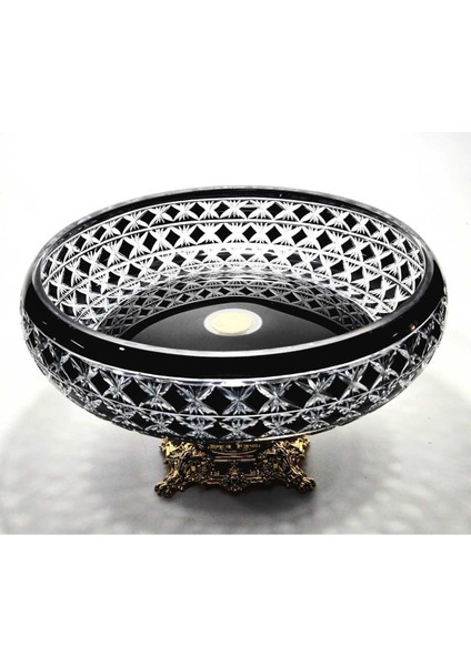 El Yapımı Kristal Desenli 28 cm Dekoratif Sunumluk Sofra Sunum Kasesi fırsatları