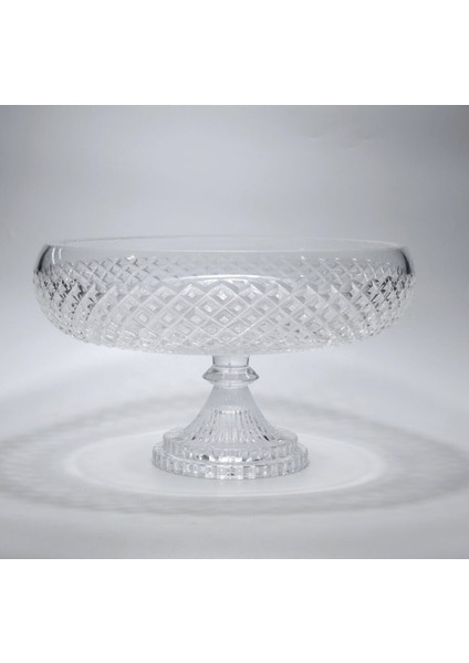 28CM Karizma Ayaklı Meyvelik Sunumluk Lüks Kesme Kristal fırsatları