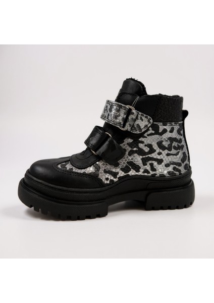Hakiki Deri Zebra Desen Ortopedik Kız Çocuk Botu modelleri