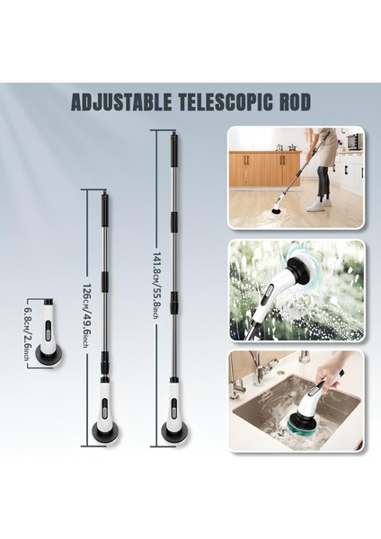 7 In 1 Kablosuz Elektrikli Temizlik Fırçası Seti modelleri