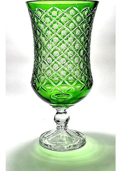 El Yapımı Kristal Desenli Lüks Saray Yeşil Dekoratif Vazo fiyatları