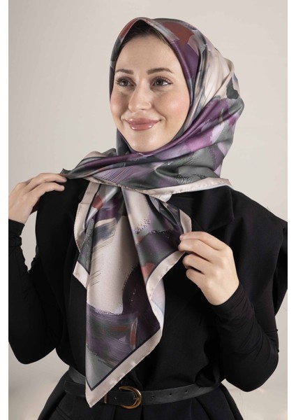 Dijital Kristal Desenli Eşarp 95x95 – Pastel Desen-2 modelleri