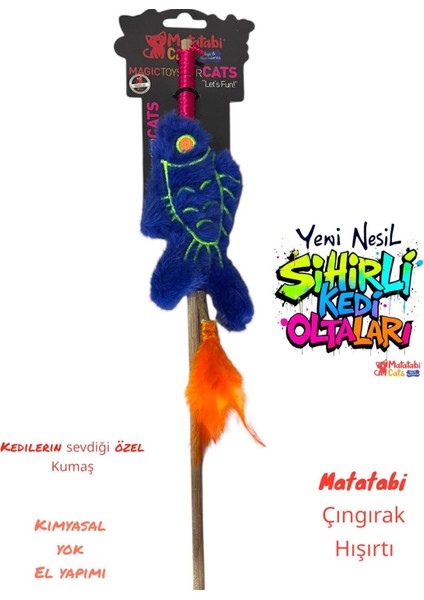 Olta Balık (Hışırtılı,çıngıraklı ,matatabi Li,muhteşem Kumaşlı Kedi Oltası)