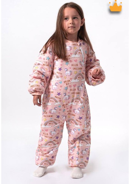 2-9 Yaş 2.5 Tog Kalın Elyaf Dolgulu Premium Kalite Çocuk Uyku Tulumu Pembe Unicorn 23504 fiyatları