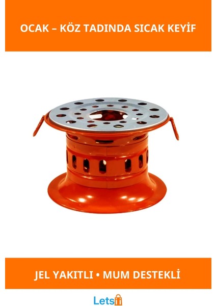 Nostaljik Osmanlı Ocağı Jel Yakıtlı Portatif Mutfak Ocak Seti