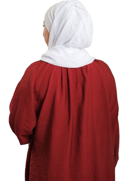 Beyaz Pratik Hazır Geçmeli Bone Şal Şifon Düz 2506_42 indirimleri