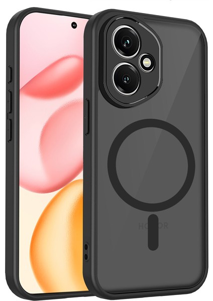 Honor 400 Kılıf, Manyetik Yarı Saydam Mat Darbeye Dayanıklı ve Parmak Izi Önleyici Koruyucu Kılıf-Siyah (Yurt Dışından)